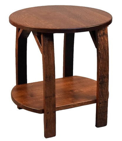 1st Choice Furniture Direct Cherry William Sheppee Premium Quality Shooter's Barrel Stave End Table