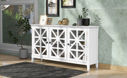 1st Choice Furniture Direct Console Table 1st Choice 62.2’’ Console Table with 3 Doors and Adjustable Shelves