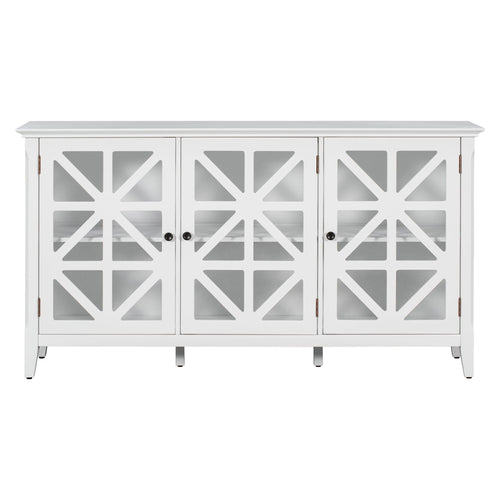 1st Choice Furniture Direct Console Table 1st Choice 62.2’’ Console Table with 3 Doors and Adjustable Shelves