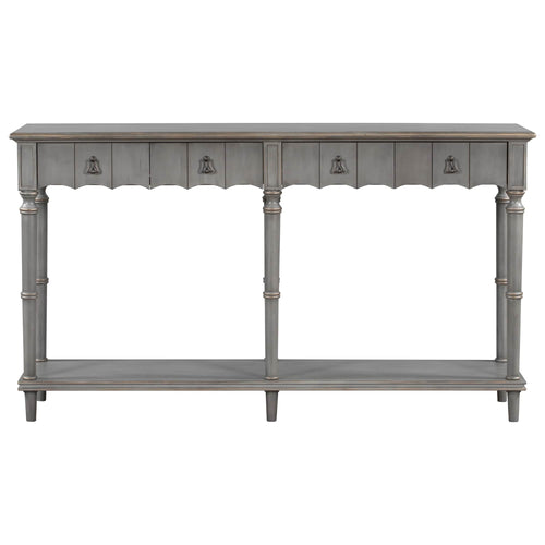 1st Choice Furniture Direct Console Table 1st Choice Country Console Table with Drawers & Shelf in Antique Gray