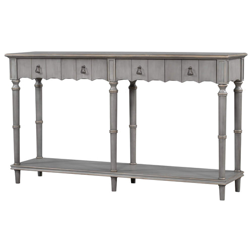 1st Choice Furniture Direct Console Table 1st Choice Country Console Table with Drawers & Shelf in Antique Gray