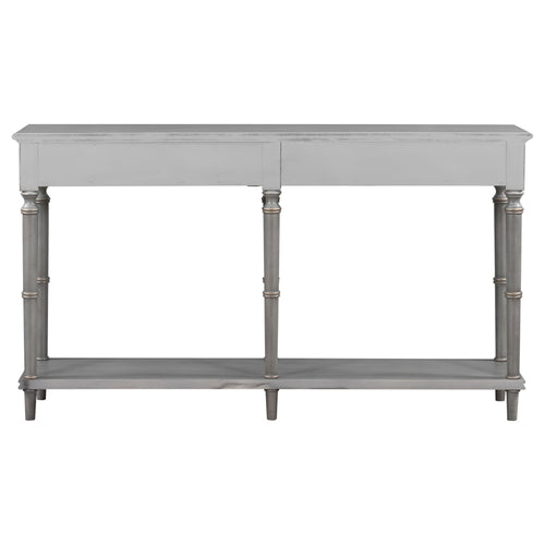 1st Choice Furniture Direct Console Table 1st Choice Country Console Table with Drawers & Shelf in Antique Gray