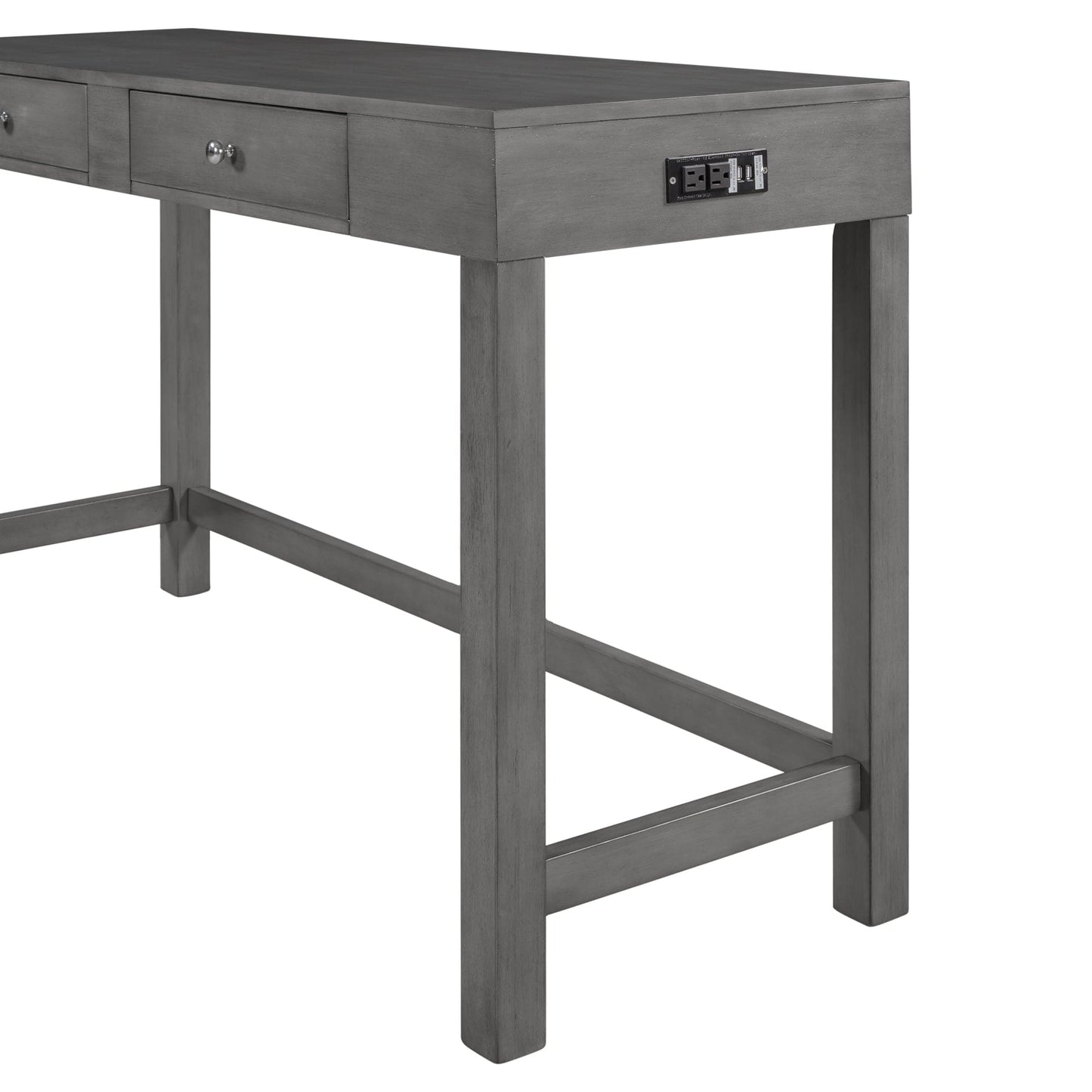 1st Choice Furniture Direct Counter Dining Set w/Stools 1st Choice 4-Piece Gray Counter Height Table Set w/ Padded Stools