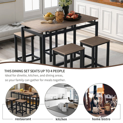 1st Choice Furniture Direct Counter Dining Set w/Stools 1st Choice 5-Piece Counter Height Dining Set with Table & 4 Chairs