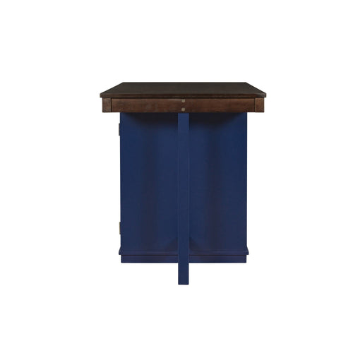 1st Choice Furniture Direct Counter Dining Set w/Stools 1st Choice Counter Height Dining Sets in Brown & Blue Finish (5-PC)