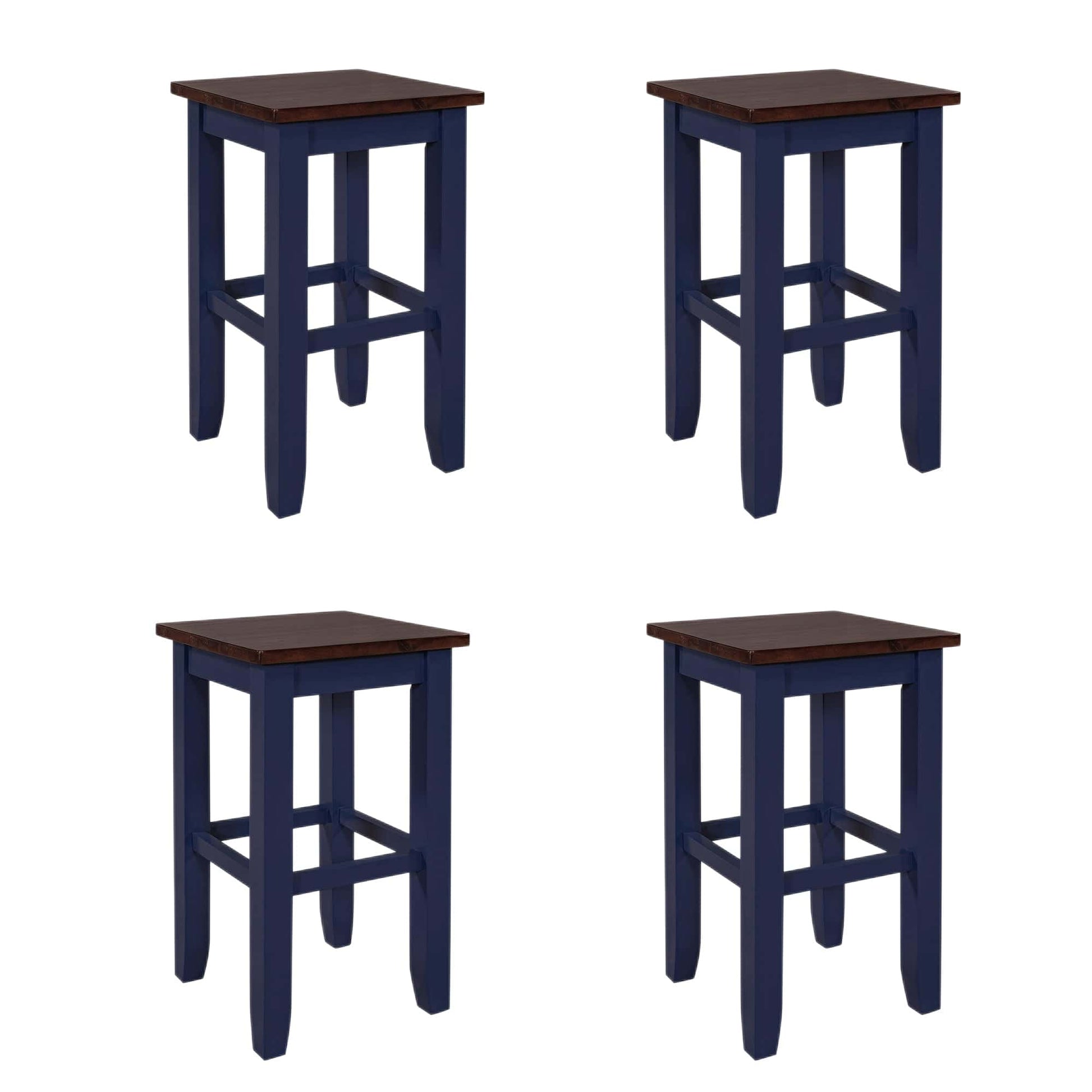 1st Choice Furniture Direct Counter Dining Set w/Stools 1st Choice Counter Height Dining Sets in Brown & Blue Finish (5-PC)