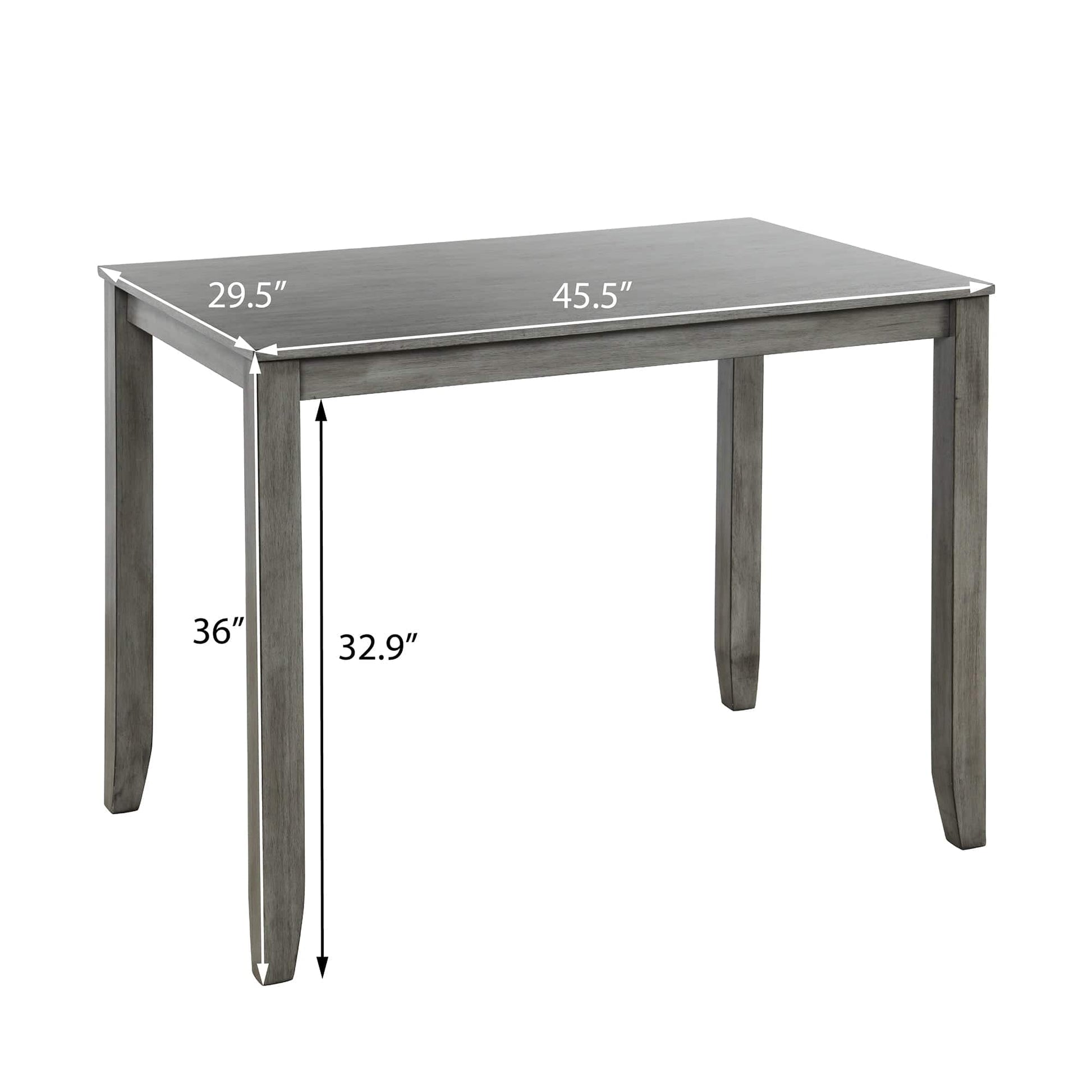 1st Choice Furniture Direct Counter Height Bar Table Set 1st Choice 5-Piece Vintage Rectangular Counter Height Bar Table Set