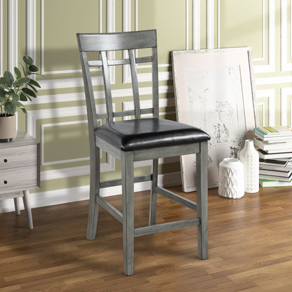 1st Choice Furniture Direct Counter Height Dining & Chairs 1st Choice 5 Piece Vintage Counter Height Bar Table in Antique Graywash