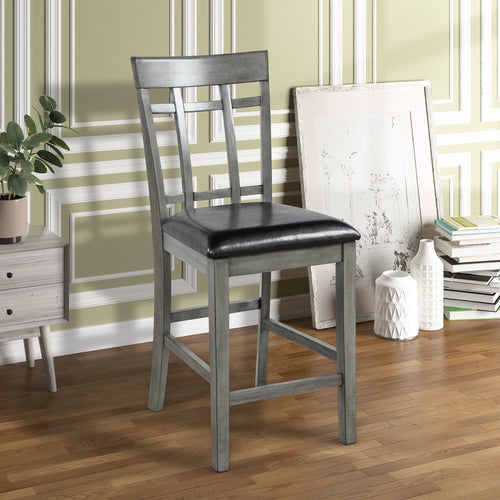 1st Choice Furniture Direct Counter Height Dining & Chairs 1st Choice 5 Piece Vintage Counter Height Bar Table in Antique Graywash