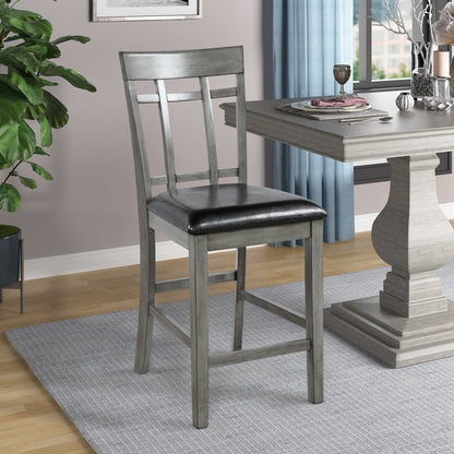 1st Choice Furniture Direct Counter Height Dining & Chairs 1st Choice 5 Piece Vintage Counter Height Bar Table in Antique Graywash