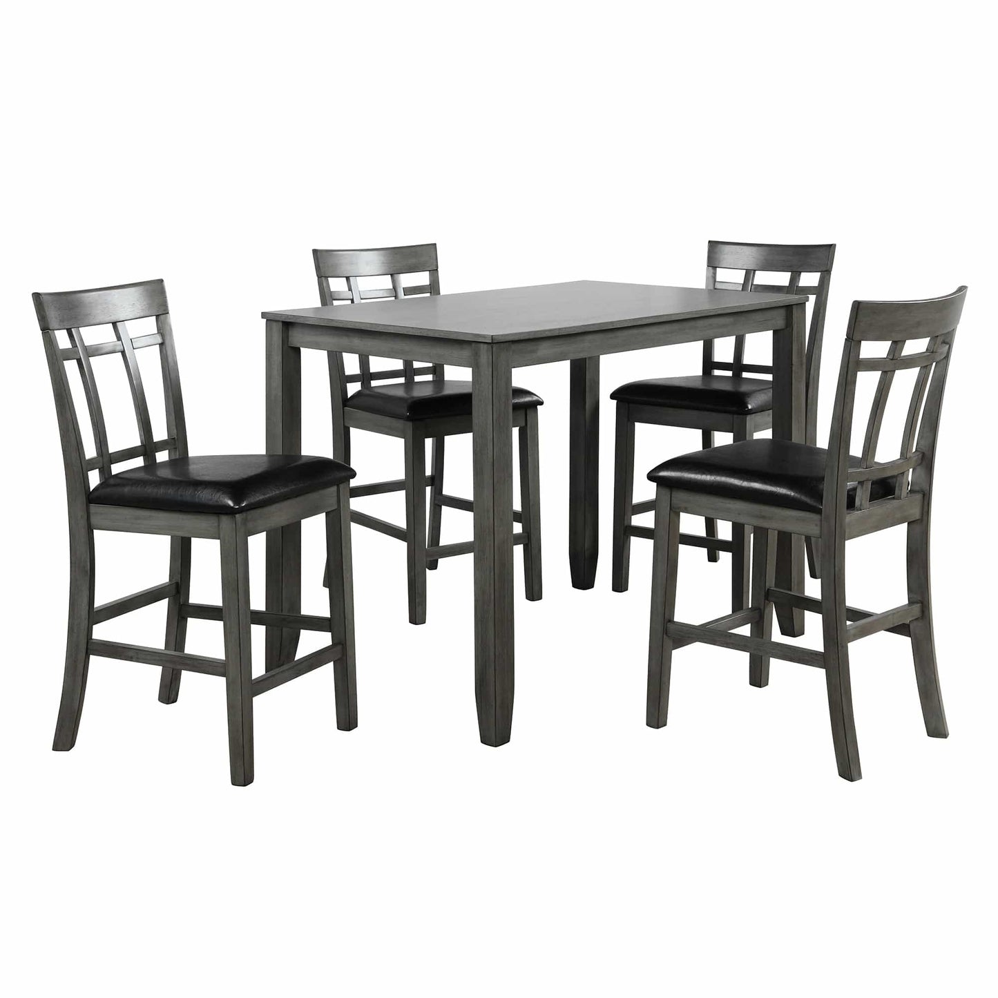 1st Choice Furniture Direct Counter Height Dining & Chairs 1st Choice 5 Piece Vintage Counter Height Bar Table in Antique Graywash