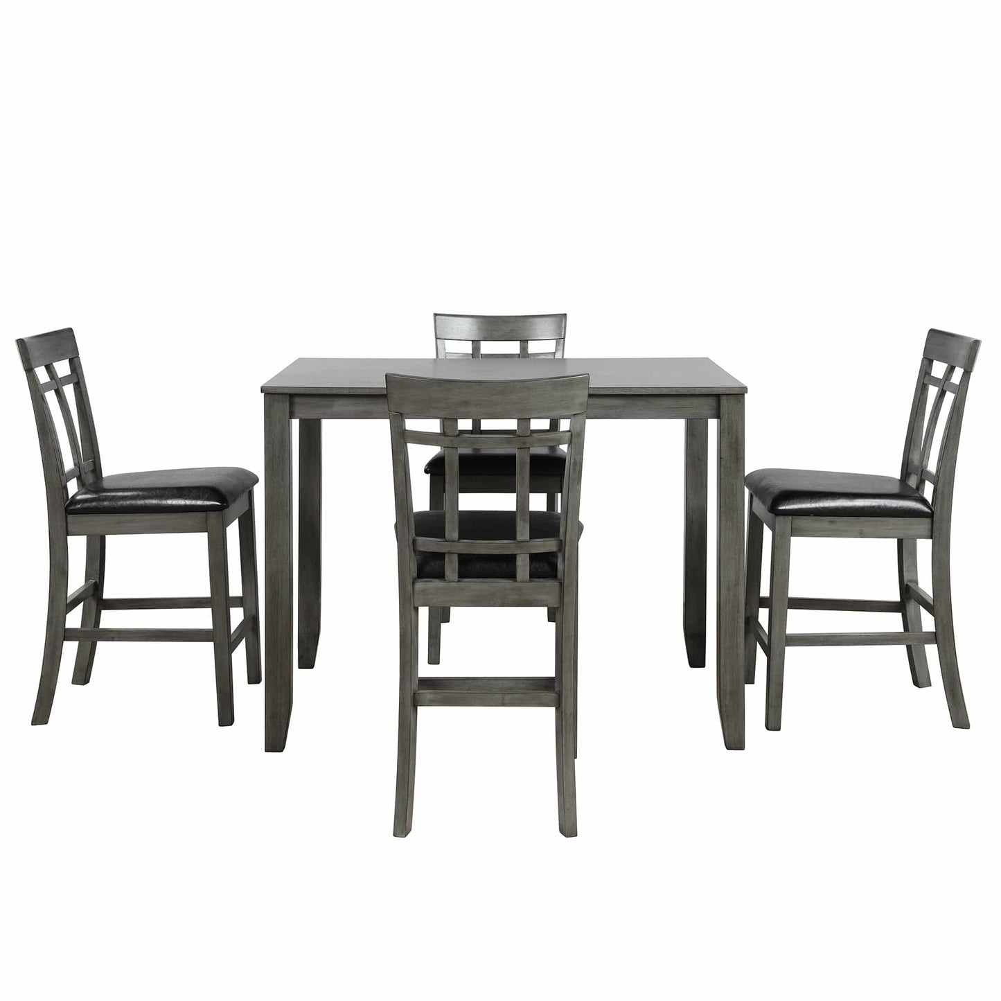 1st Choice Furniture Direct Counter Height Dining & Chairs 1st Choice 5 Piece Vintage Counter Height Bar Table in Antique Graywash