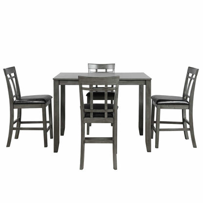 1st Choice Furniture Direct Counter Height Dining & Chairs 1st Choice 5 Piece Vintage Counter Height Bar Table in Antique Graywash