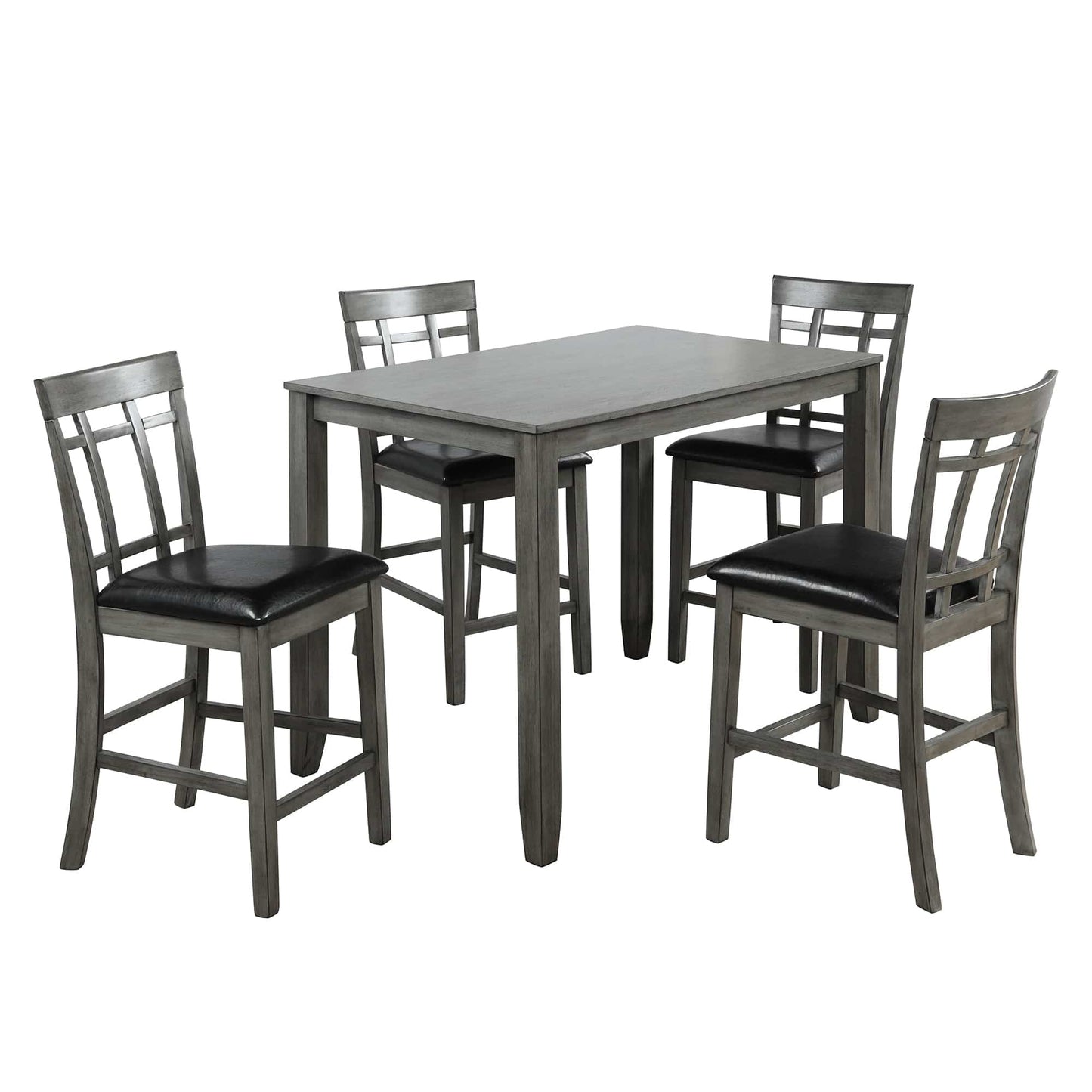 1st Choice Furniture Direct Counter Height Dining & Chairs 1st Choice 5 Piece Vintage Counter Height Bar Table in Antique Graywash