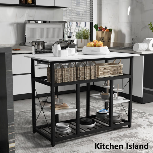 1st Choice Furniture Direct Counter Height Kitchen Island 1st Choice Counter Height Kitchen Island Table with Faux Marble Top