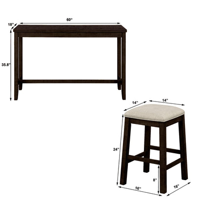 1st Choice Furniture Direct Counter Height Set 1st Choice 4 Piece Counter Height Dining Set with Rustic Table & Stool