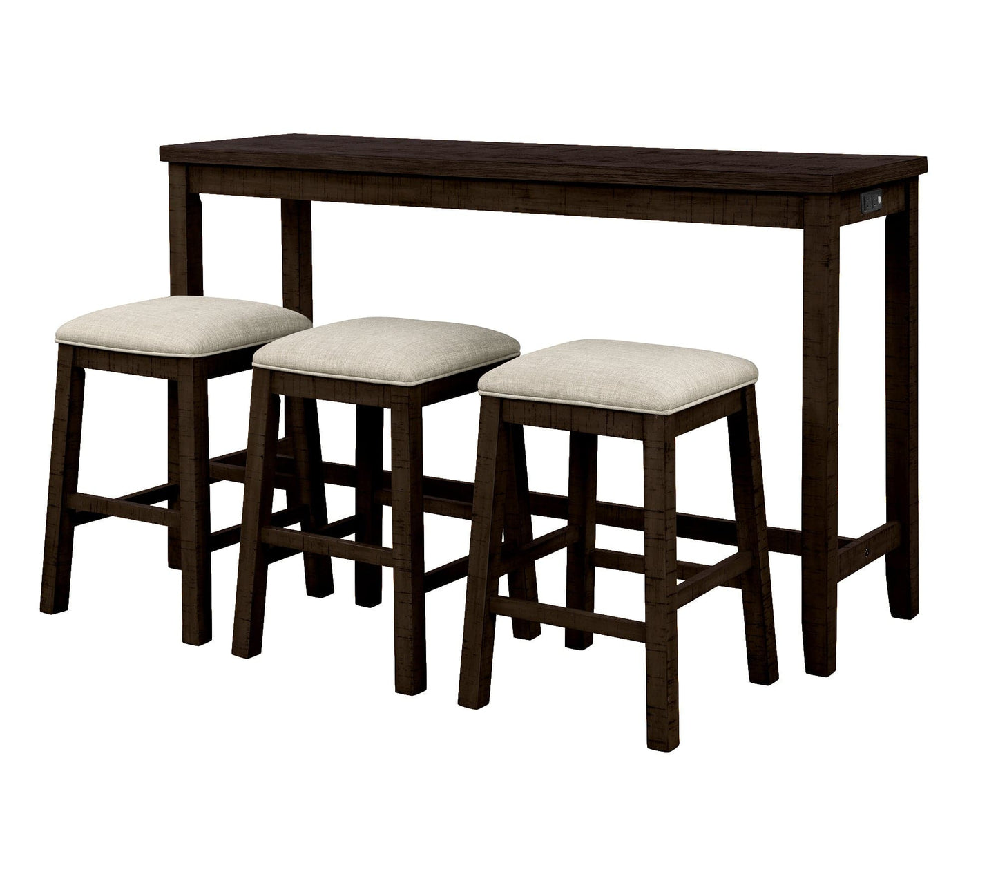 1st Choice Furniture Direct Counter Height Set 1st Choice 4 Piece Counter Height Dining Set with Rustic Table & Stool