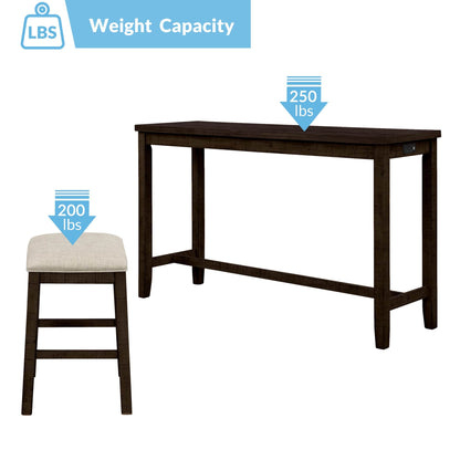 1st Choice Furniture Direct Counter Height Set 1st Choice 4 Piece Counter Height Dining Set with Rustic Table & Stool