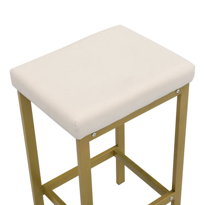 1st Choice Furniture Direct Counter Height Set 1st Choice 4-Piece Gold/Beige Counter Height Dining Set w/Fabric Stool