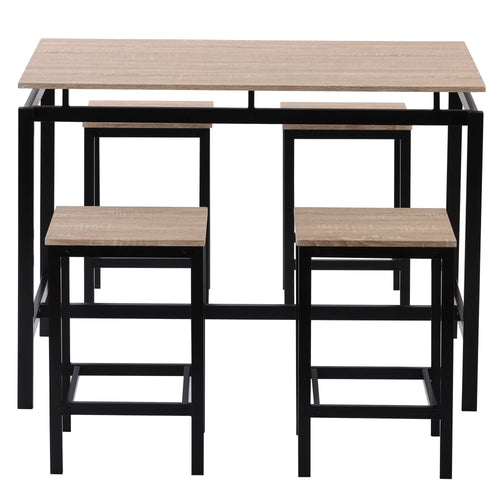 1st Choice Furniture Direct Counter Height Set 1st Choice 5-Piece Oak Kitchen Counter Height Table Set with 4 Stools
