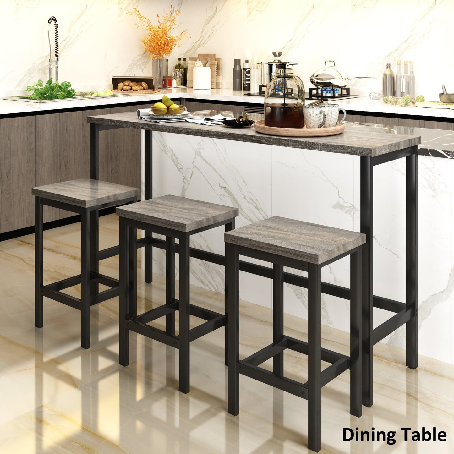 1st Choice Furniture Direct Counter Height Set 1st Choice Counter Height Dining Table Set with 3 Stool and Side Table