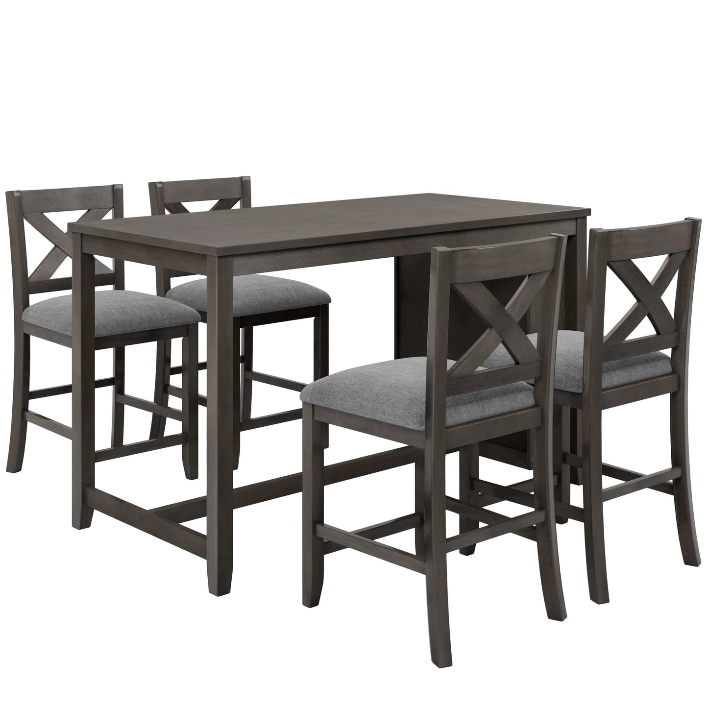 1st Choice Furniture Direct Counter Height Set 1st Choice Rustic 5-Piece Dining Set w/ Counter-Height Table & 4 Chair