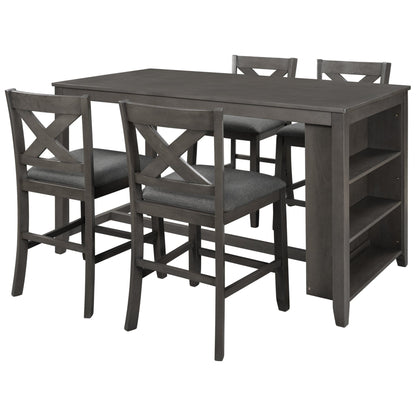 1st Choice Furniture Direct Counter Height Set 1st Choice Rustic 5-Piece Dining Set w/ Counter-Height Table & 4 Chair