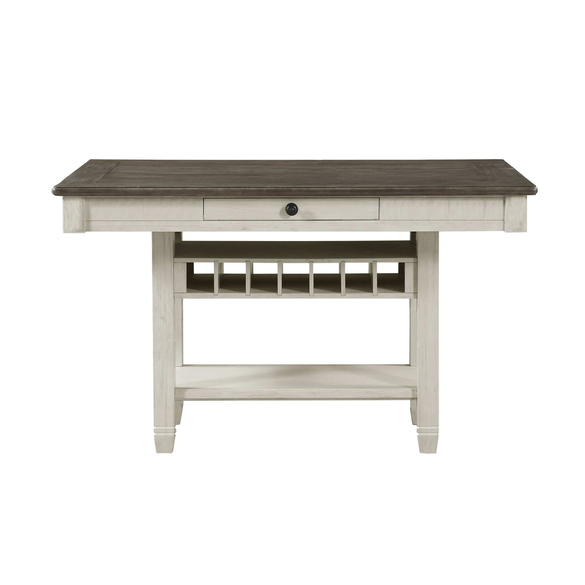 1st Choice Furniture Direct Counter Height Table 1st Choice Counter Height Table with Drawers in White & Rosy Brown