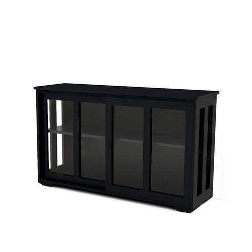 1st Choice Furniture Direct Cupboard 1st Choice Kitchen Storage Stand Cupboard With Glass Door in Black