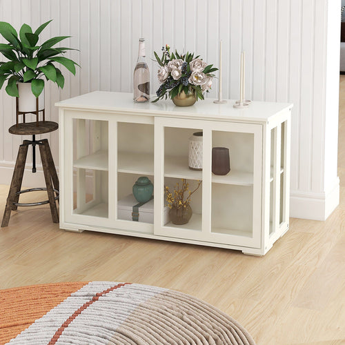 1st Choice Furniture Direct Cupboard 1st Choice White Kitchen Stand Cupboard with Glass Door