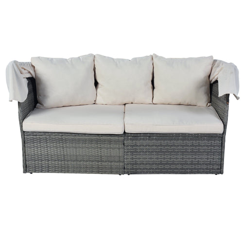 1st Choice Furniture Direct Daybed 1st Choice Modern Daybed Patio Furniture Set with Retractable Canopy
