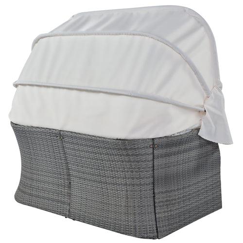1st Choice Furniture Direct Daybed 1st Choice Modern Daybed Patio Furniture Set with Retractable Canopy