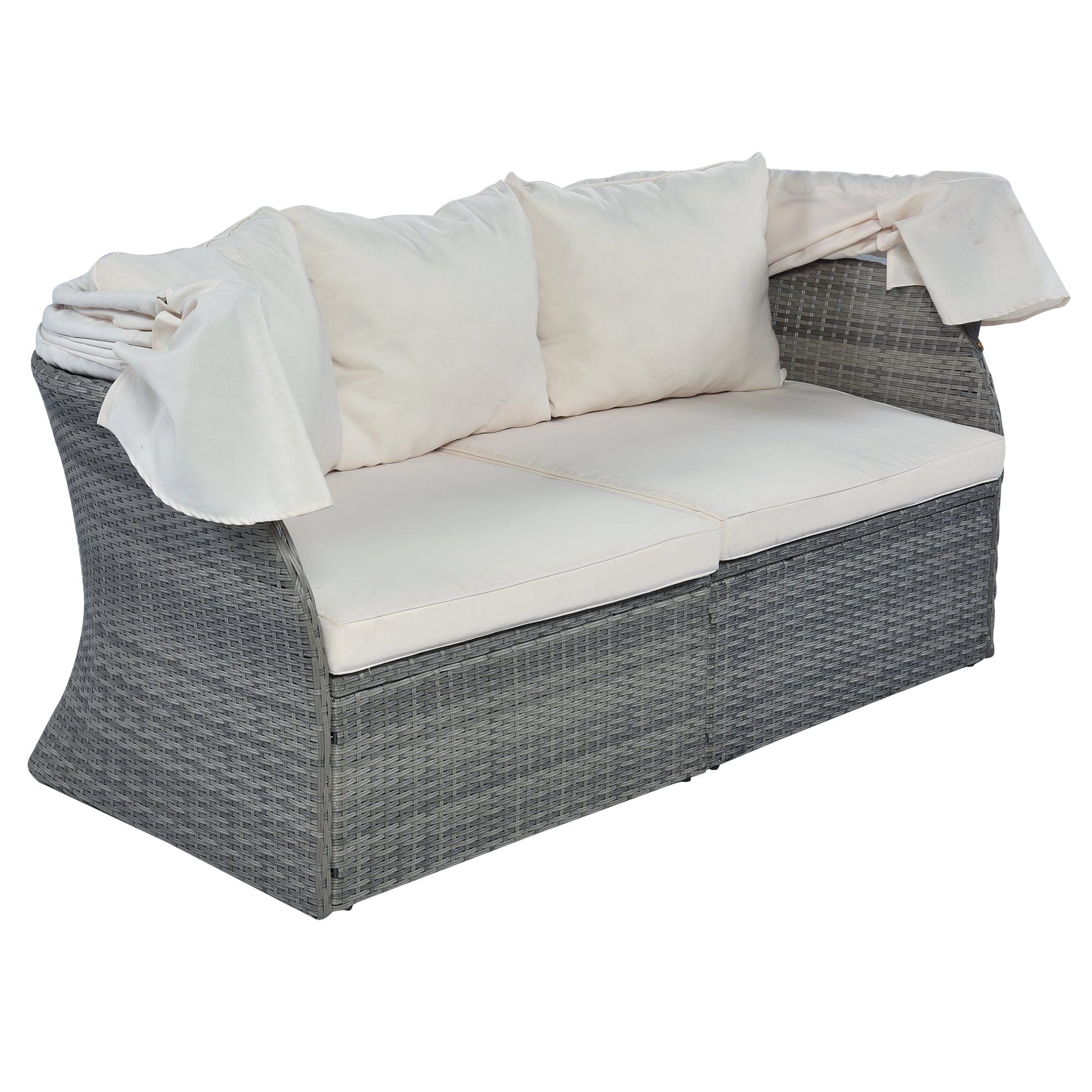 1st Choice Furniture Direct Daybed 1st Choice Modern Outdoor Patio Set Daybed with Retractable Canopy