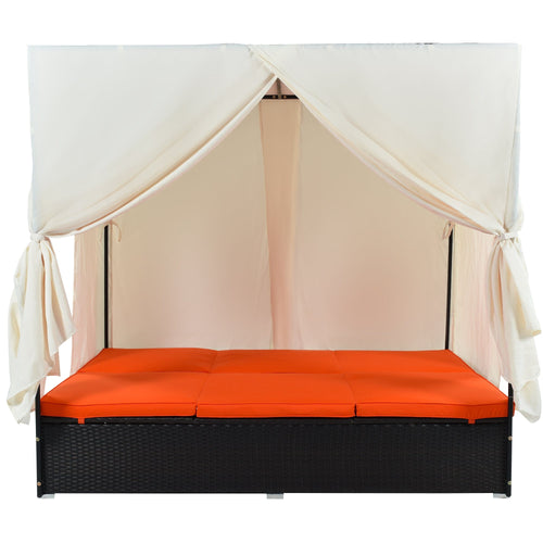 1st Choice Furniture Direct Daybed 1st Choice Modern Outdoor Patio Wicker Sunbed Daybed with Cushions