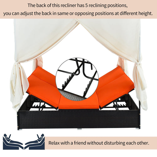1st Choice Furniture Direct Daybed 1st Choice Modern Outdoor Patio Wicker Sunbed Daybed with Cushions