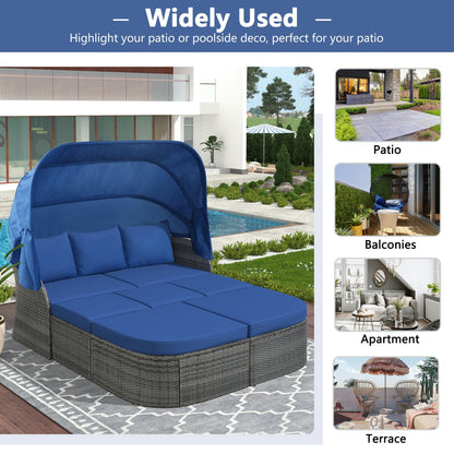 1st Choice Furniture Direct Daybed 1st Choice Outdoor Patio Set Daybed Sunbed with Retractable Canopy