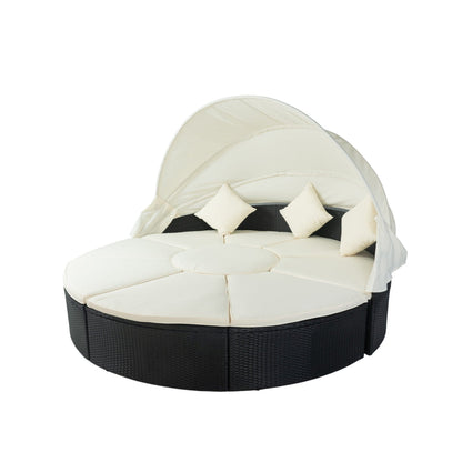 1st Choice Furniture Direct Daybed 1st Choice Patio Rattan Wicker Round Daybed with Retractable Canopy