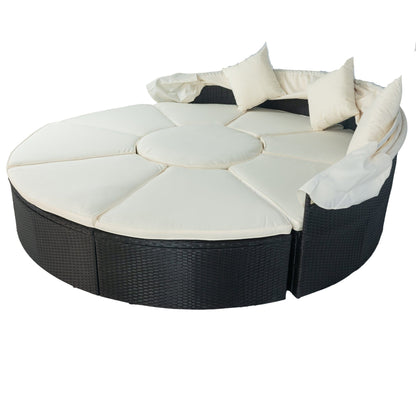 1st Choice Furniture Direct Daybed 1st Choice Patio Rattan Wicker Round Daybed with Retractable Canopy