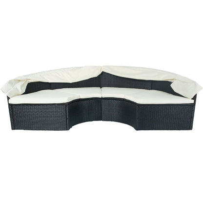 1st Choice Furniture Direct Daybed 1st Choice Patio Rattan Wicker Round Daybed with Retractable Canopy