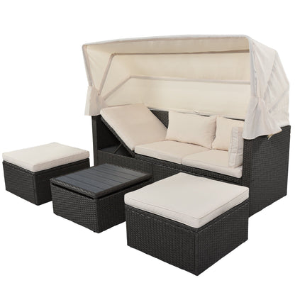 1st Choice Furniture Direct Daybed 1st Choice U-Style Daybed with Retractable Canopy and Washable Cushion