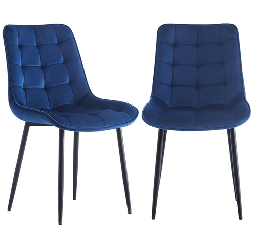 1st Choice Furniture Direct Dining Arm Chair Set 1st Choice Modern Backrest Versatile Dining Chairs in Blue - Set of 2