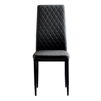 1st Choice Furniture Direct Dining Chair Set 1st Choice Black Modern Minimalist Fireproof Dining Chairs- Set of 6