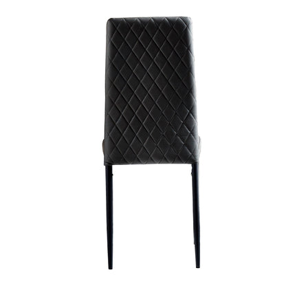 1st Choice Furniture Direct Dining Chair Set 1st Choice Black Modern Minimalist Fireproof Dining Chairs- Set of 6