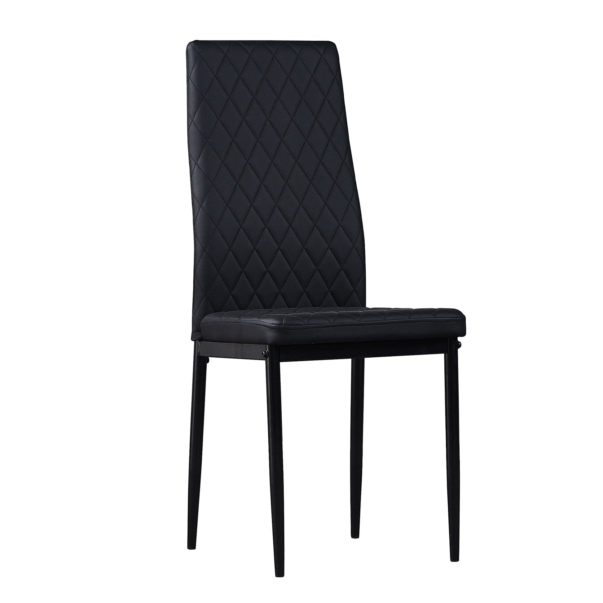 1st Choice Furniture Direct Dining Chair Set 1st Choice Black Modern Minimalist Fireproof Dining Chairs- Set of 6