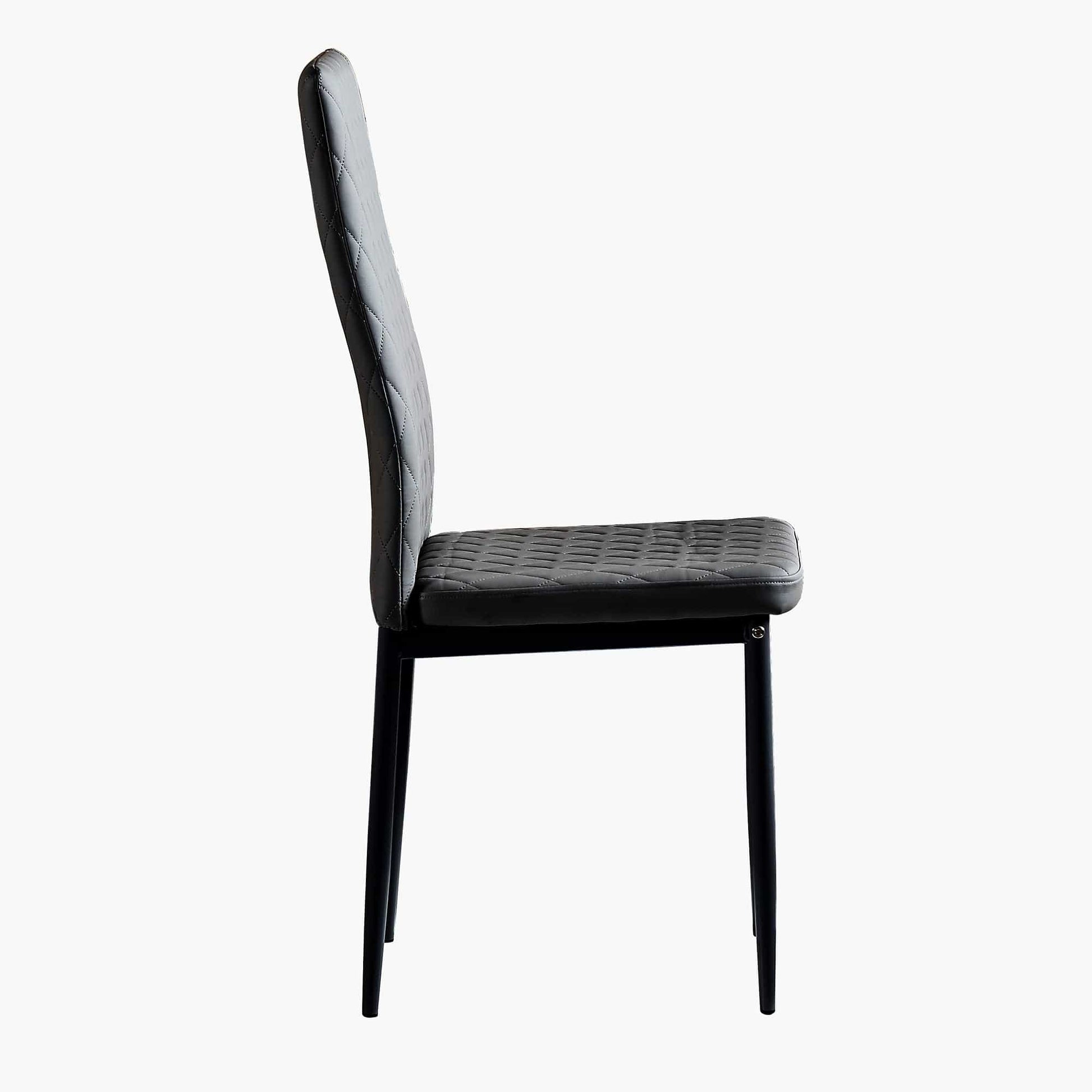 1st Choice Furniture Direct Dining Chair Set 1st Choice Black Modern Minimalist Fireproof Dining Chairs- Set of 6