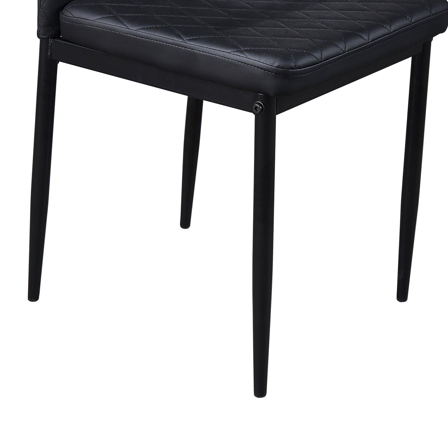 1st Choice Furniture Direct Dining Chair Set 1st Choice Black Modern Minimalist Fireproof Dining Chairs- Set of 6