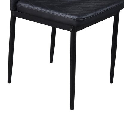 1st Choice Furniture Direct Dining Chair Set 1st Choice Black Modern Minimalist Fireproof Dining Chairs- Set of 6