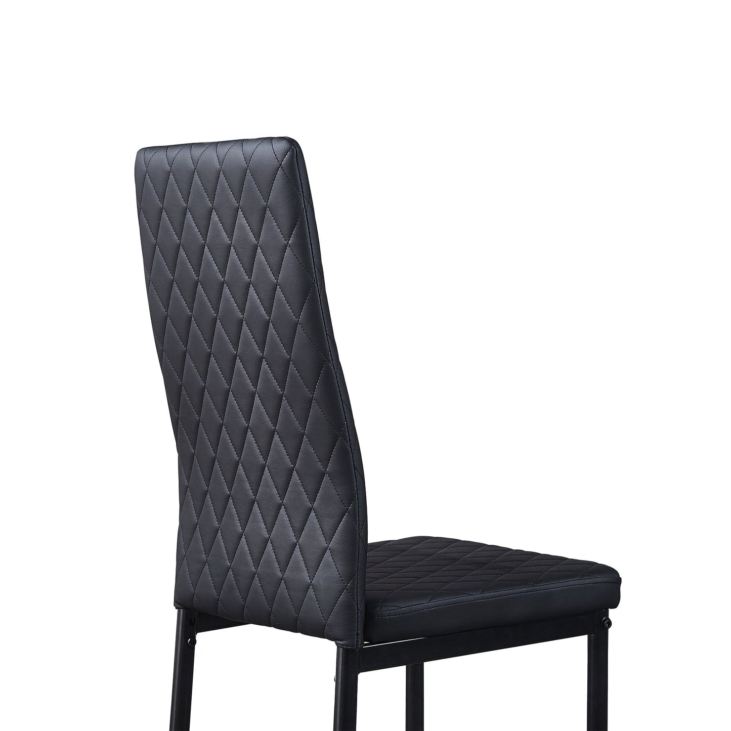 1st Choice Furniture Direct Dining Chair Set 1st Choice Black Modern Minimalist Fireproof Dining Chairs- Set of 6