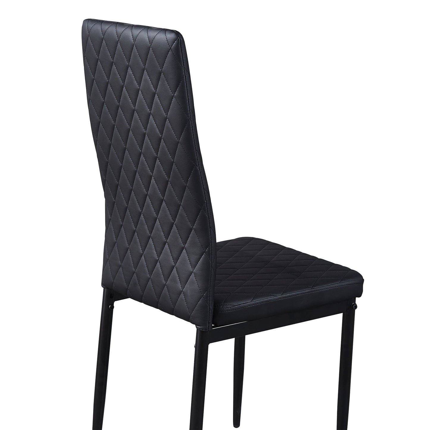 1st Choice Furniture Direct Dining Chair Set 1st Choice Black Modern Minimalist Fireproof Dining Chairs- Set of 6