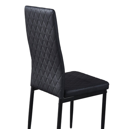 1st Choice Furniture Direct Dining Chair Set 1st Choice Black Modern Minimalist Fireproof Dining Chairs- Set of 6
